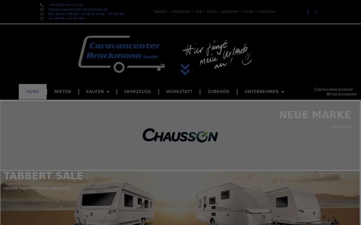 Screenshot of caravancenter-brockmann.de