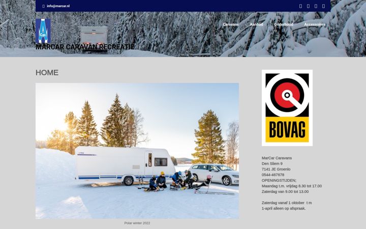 Snimka zaslona za caravandream.nl