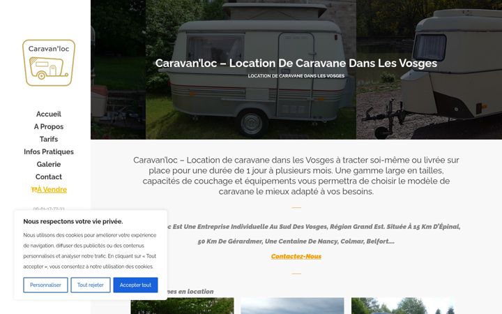 Screenshot of caravane-loc.fr