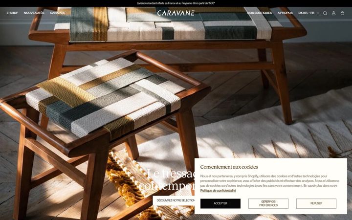 Screenshot of caravane.fr