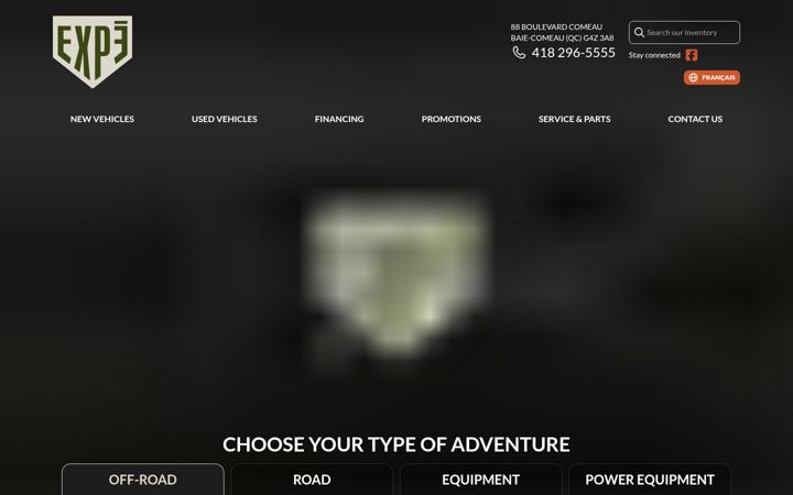Screenshot of caravanebaiecomeau.com
