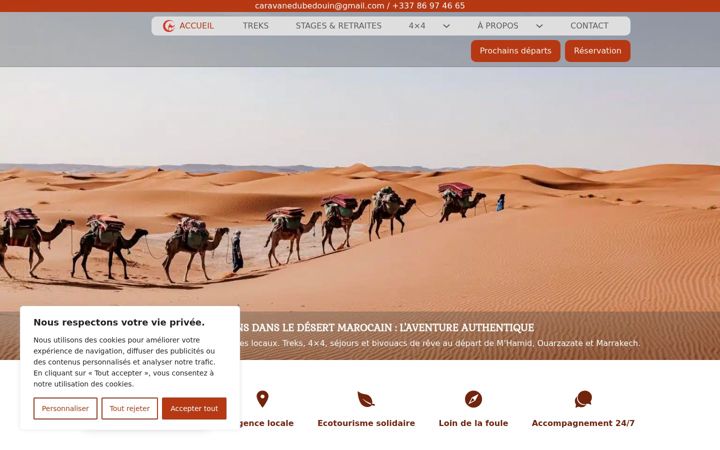 Screenshot of caravanedubedouin.com
