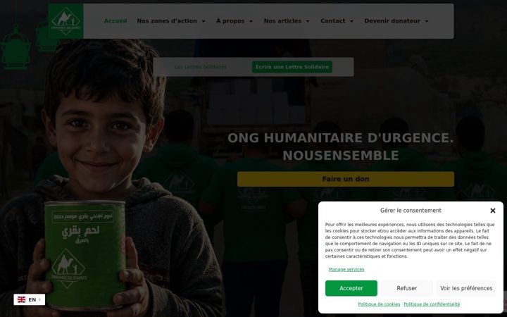 Screenshot of caravanes-solidaires.com