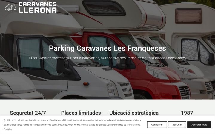 Screenshot of caravanesllerona.com