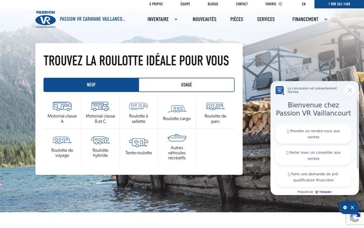 Screenshot of caravanevaillancourt.ca