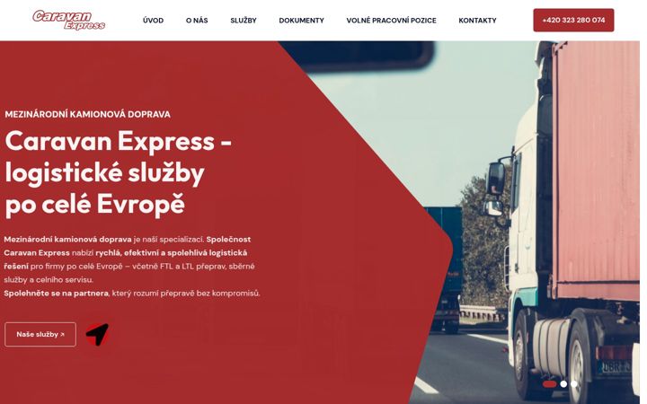 Screenshot ta' caravanexpress.cz
