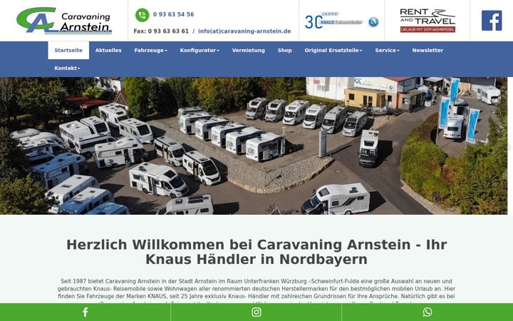 Screenshot of caravaning-arnstein.de