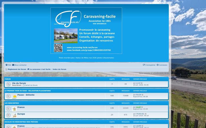 Snímek obrazovky caravaning-facile.net
