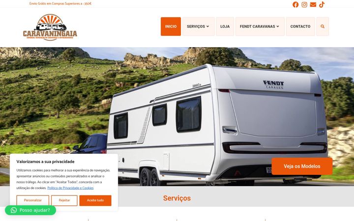 Screenshot of caravaningaia.pt