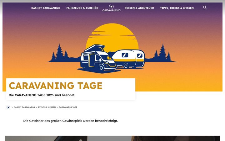Screenshot di caravaningtage.de
