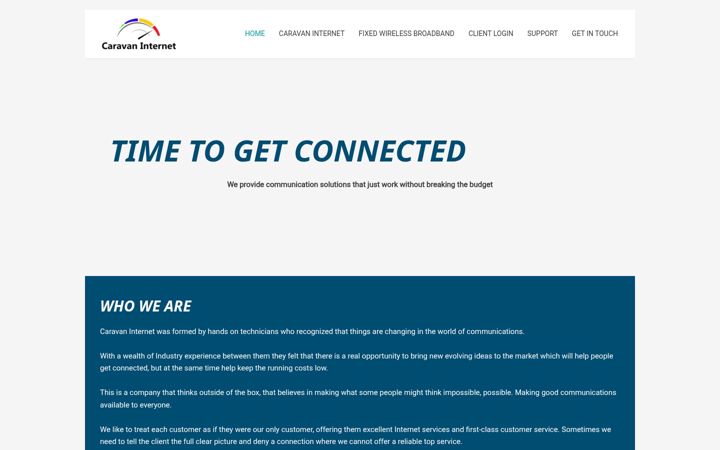 Screenshot of caravaninternet.co.uk