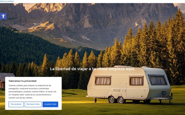 Screenshot of caravankingalmeria.com