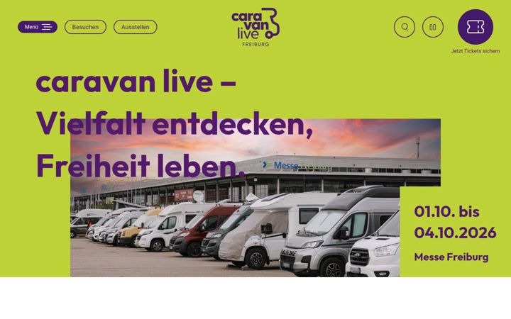 Screenshot of caravanlive.de