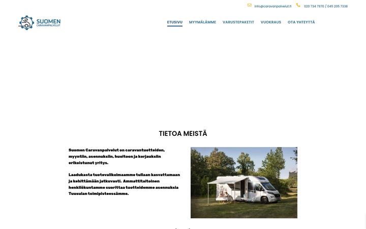 Screenshot of caravanpalvelut.fi