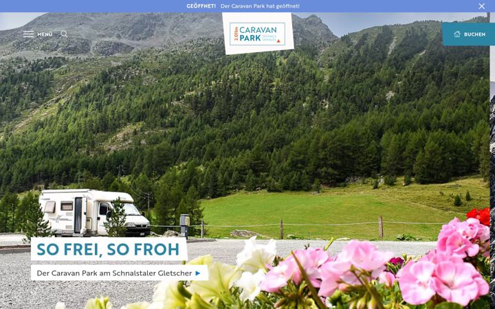 Screenshot of caravanpark-schnals.com