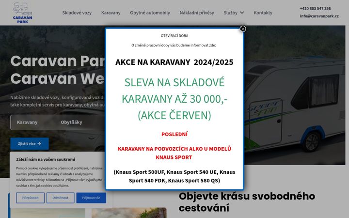 Screenshot of caravanpark.cz