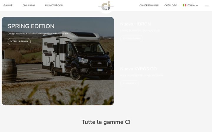 Snímek obrazovky caravansinternational.it