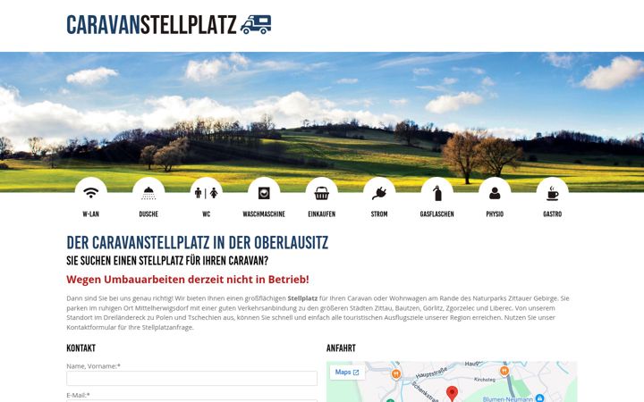 Screenshot of caravanstellplatz-zittau.de