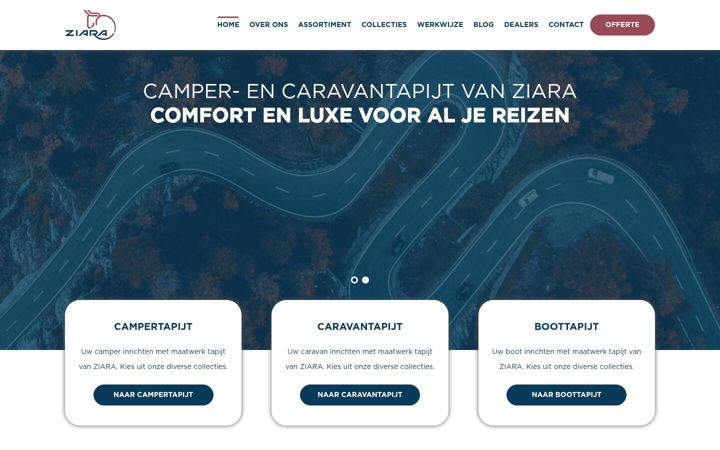 Snimka zaslona za caravantapijt.nl