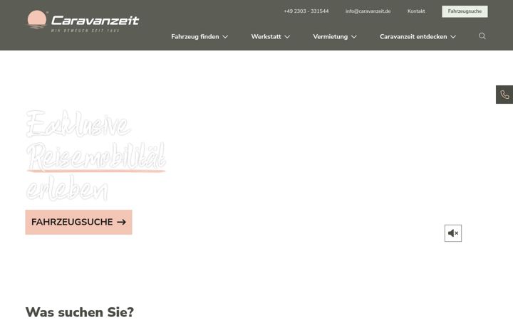 Screenshot of caravanzeit.de