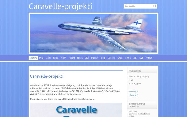 Screenshot of caravelle-projekti.fi