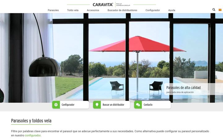 Screenshot of caravita-parasoles.com