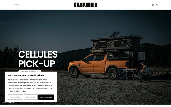 Screenshot of carawild.fr