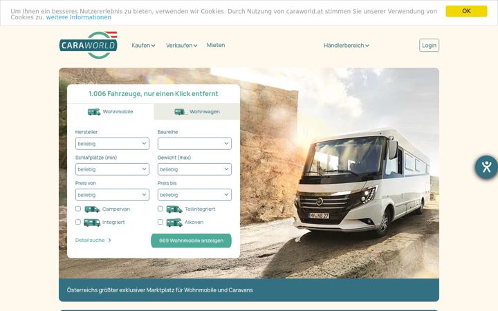 Screenshot of caraworld.at