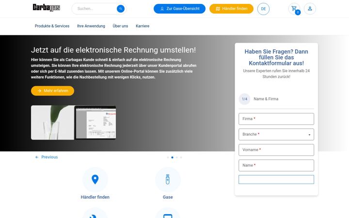 Screenshot of carbagas.ch