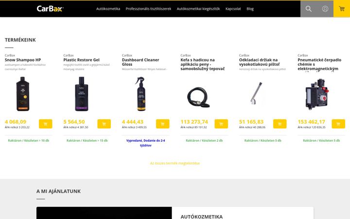 Screenshot of carbax.hu