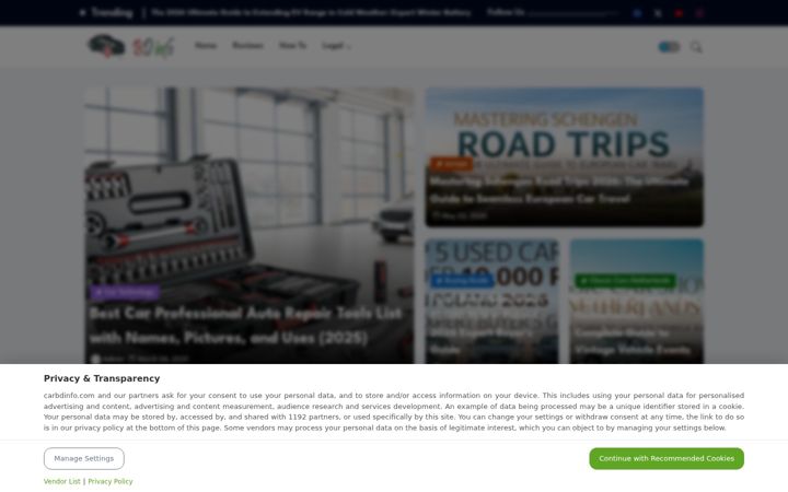 Screenshot of carbdinfo.com