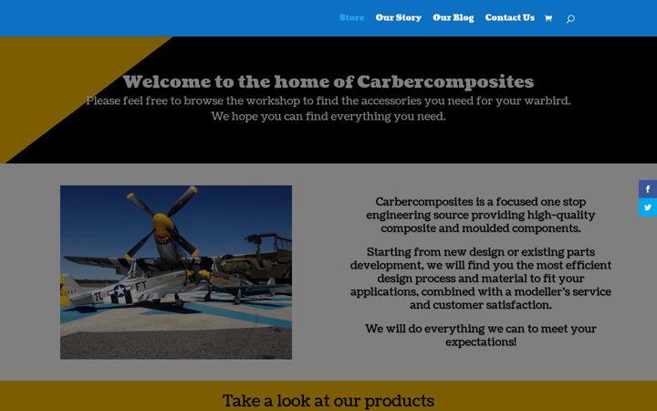 Screenshot of carbercomposites.com