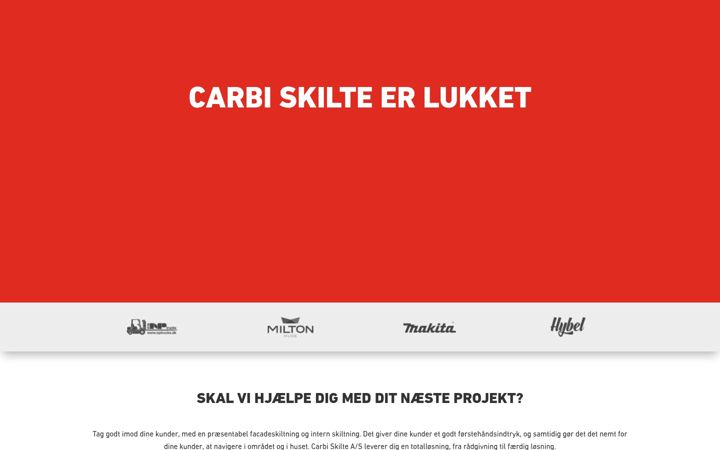 Posnetek zaslona carbi-skilte.dk