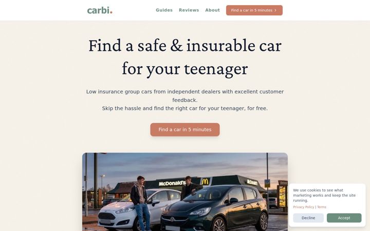 Screenshot of carbi.co