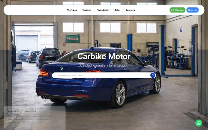 Screenshot of carbikemotor.com