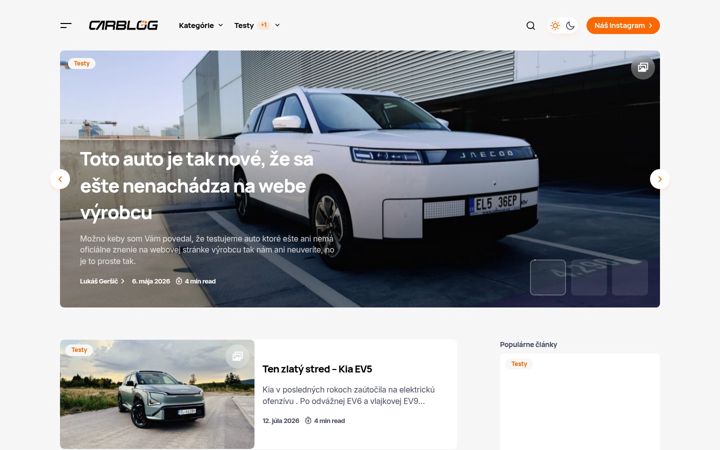 Screenshot of carblog.sk
