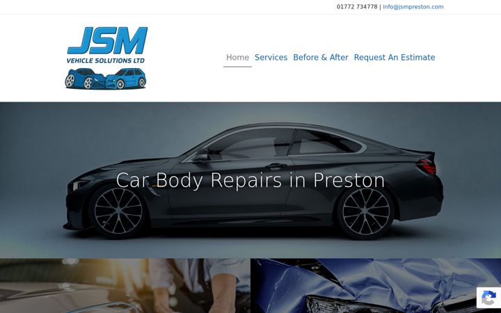 Screenshot of carbodyrepairspreston.com