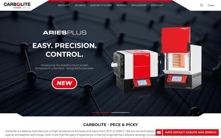Screenshot of carbolite-gero.cz