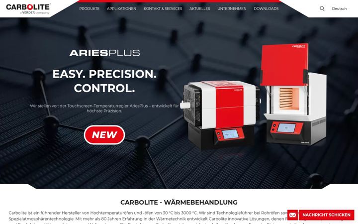 Screenshot of carbolite-gero.de