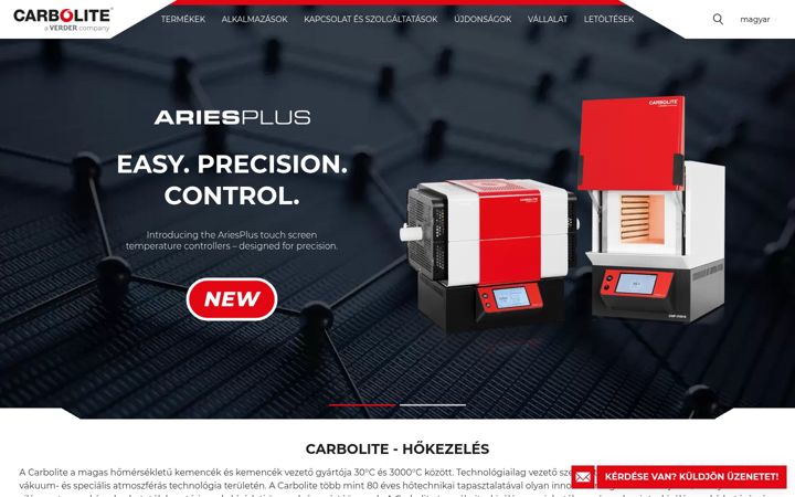 Screenshot of carbolite-gero.hu