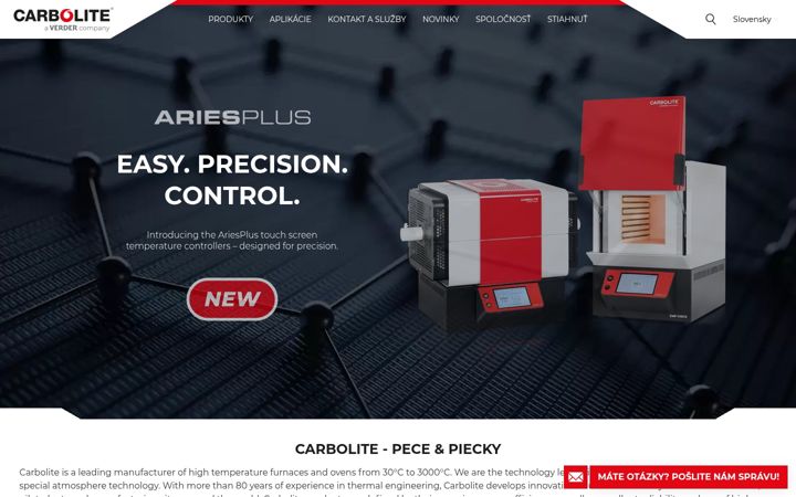 Screenshot of carbolite-gero.sk