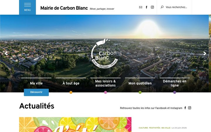 Screenshot of carbon-blanc.fr