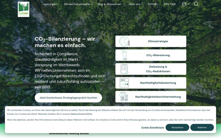Screenshot of carbon-connect.ch