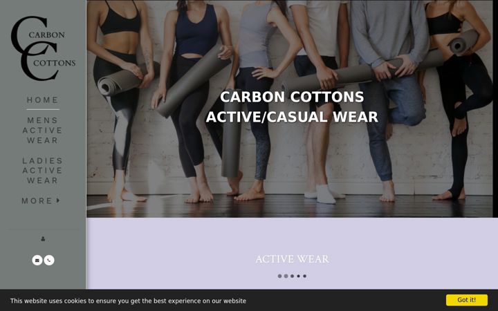 Screenshot of carbon-cottons.co.za