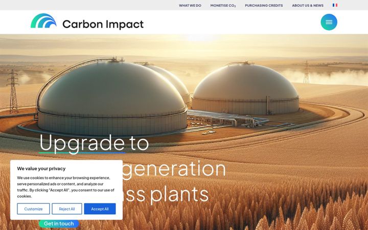 Snímek obrazovky carbon-impact.net