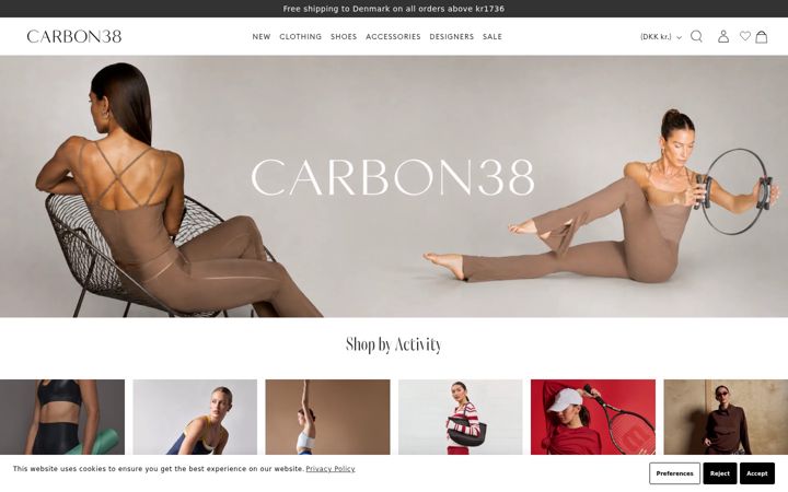 Screenshot of carbon38.com