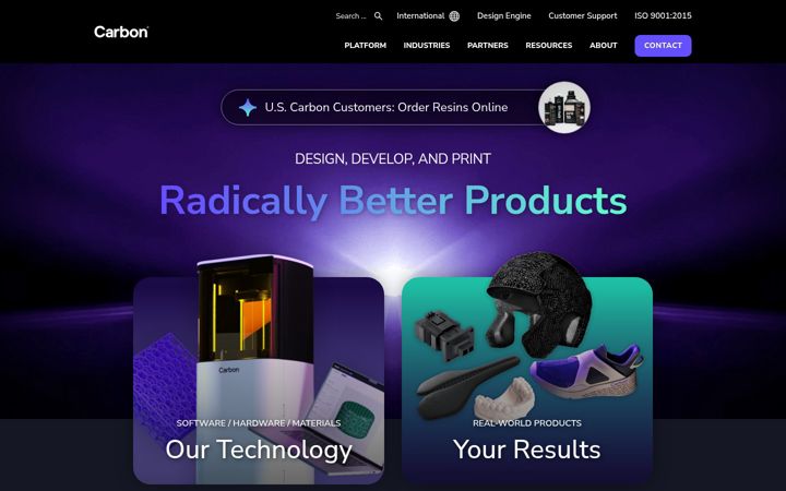 Screenshot of carbon3d.com