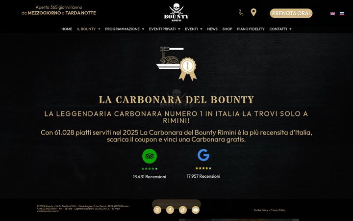 Screenshot of carbonararimini.it
