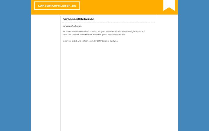 Screenshot of carbonaufkleber.de