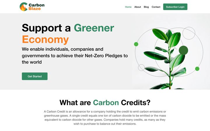 Screenshot of carbonblaze.com